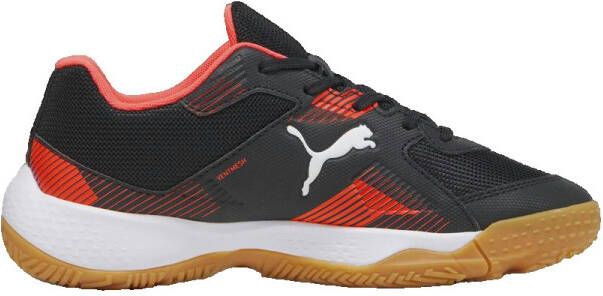 Puma Solarflash Jr II voetbalschoenen zwart wit rood Imitatieleer 28