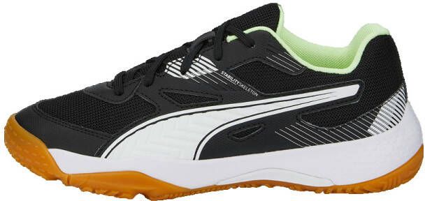 Puma solarflash ii indoorschoenen zwart wit kinderen