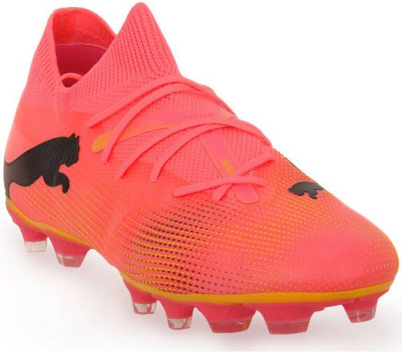 PUMA Future 7 Match Gras Kunstgras Voetbalschoenen (MG) Roze Zwart Oranje - Foto 6