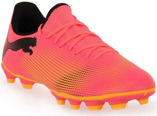 PUMA Future 7 Play Gras Kunstgras Voetbalschoenen (MG) Roze Zwart Oranje - Foto 3