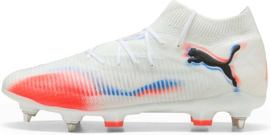 PUMA Future 8 Pro IJzeren-Nop Voetbalschoenen (SG) Wit Felrood Blauw - Foto 2