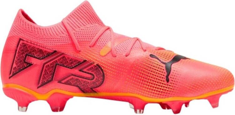 PUMA Future 7 Match Gras Kunstgras Voetbalschoenen (MG) Roze Zwart Oranje - Foto 5
