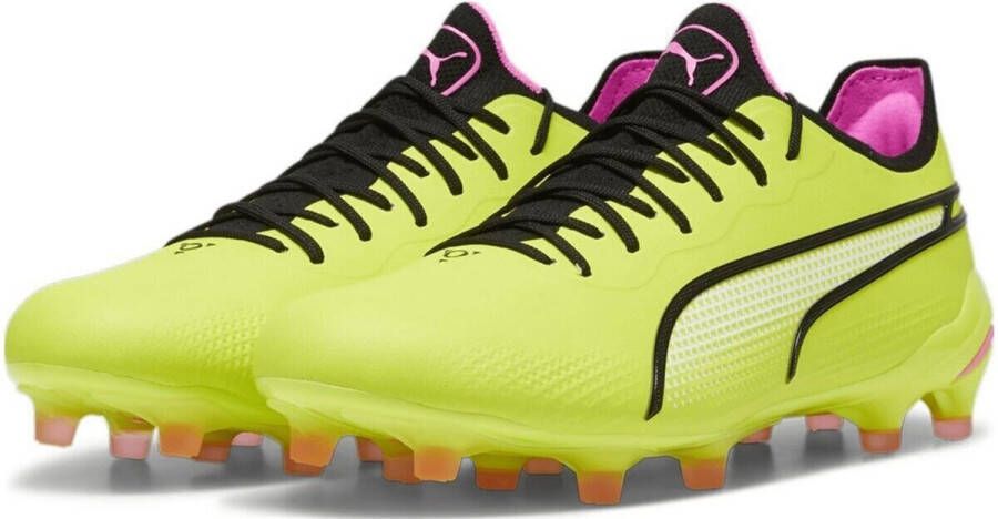 PUMA King Ultimate Gras Kunstgras Voetbalschoenen (MG) Geel Zwart Roze - Foto 2