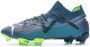 PUMA Future Ultimate Gras Kunstgras Voetbalschoenen (MG) Donkerblauw Wit Felgroen - Thumbnail 3