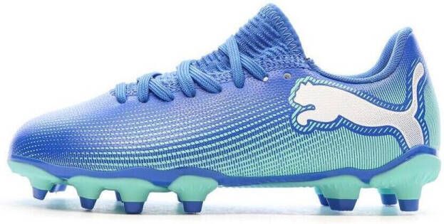 Puma Future 7 Play voetbalschoenen kobaltblauw mintgroen wit Imitatieleer 34 - Foto 9