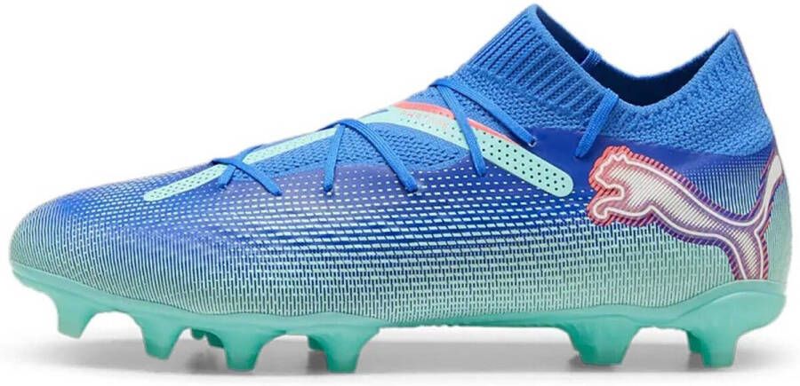 PUMA Future 7 Pro Gras Kunstgras Voetbalschoenen (MG) Blauw Turquoise Wit - Foto 3