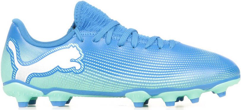 Puma Future 7 Play voetbalschoenen kobaltblauw mintgroen wit Imitatieleer 34 - Foto 10
