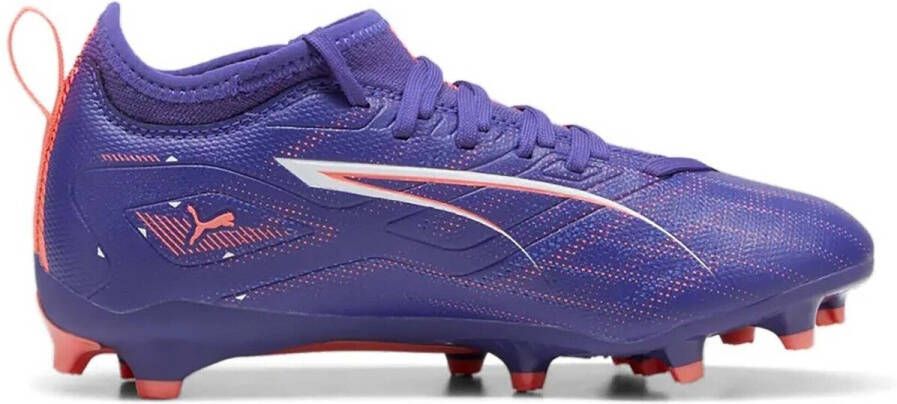 Puma Ultra 5 Match Jr. voetbalschoenen kobaltblauw wit koraalrood Imitatieleer 37 - Foto 5