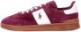 Polo Ralph Lauren Sportieve Bordeauxrode Suède Heren Sneakers Red Heren - Thumbnail 15