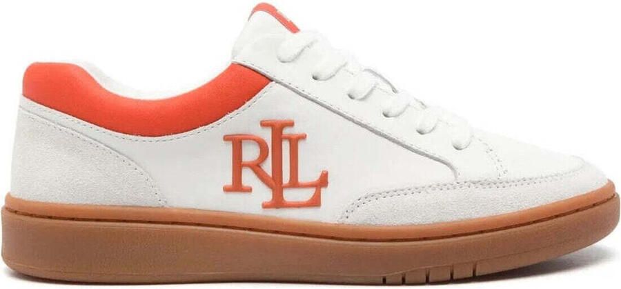 LAUREN RALPH LAUREN Lage Sneakers Dames Hailey 6 Low Top Lace Maat: 36 Materiaal: Leer Kleur: Wit - Foto 4