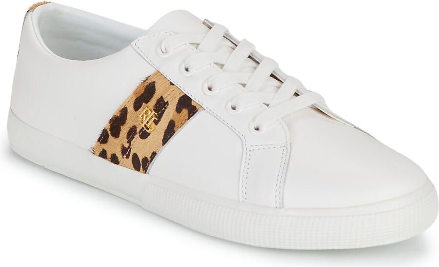 Lauren Ralph Lauren Sneakers laag cappuccino zwart wit - Foto 2