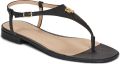LAUREN RALPH LAUREN Dames Everley 2 Flat Sandal Leer Zwart - Zwart