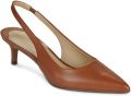 Lauren Ralph Lauren Pumps van leer met naaldhak model 'LOLAH II' - Bruin