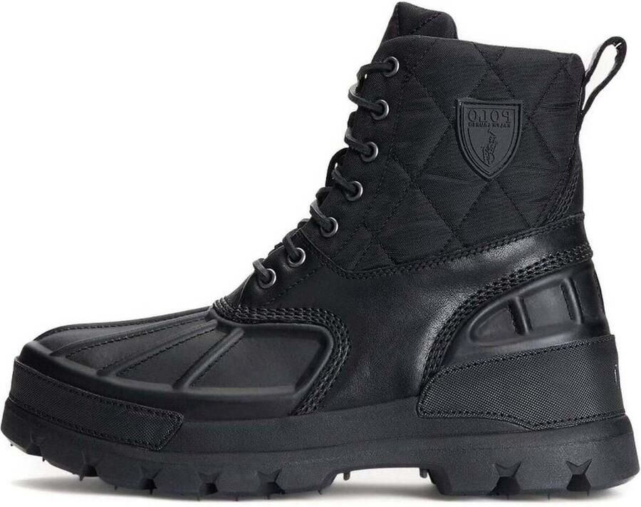 Polo Ralph Lauren Elegante Zwarte Leren Enkellaarzen Black Heren - Foto 2