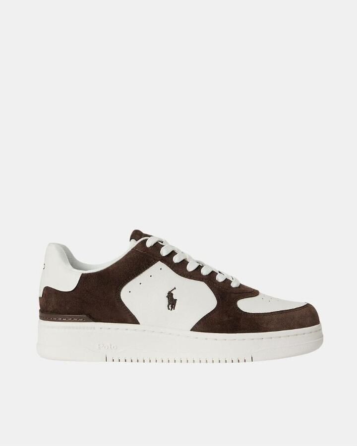 Polo Ralph Lauren Sneakers low van rundleer met logo-opschrift