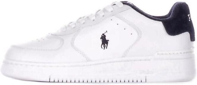 POLO Ralph Lauren Masters Court PP leren sneakers wit donkerblauw - Foto 4