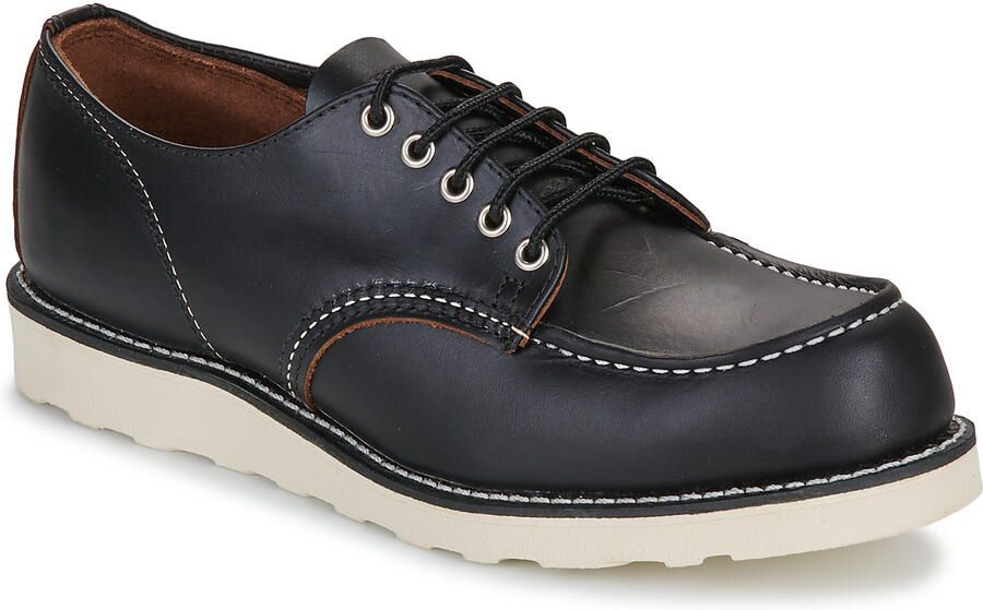 Red Wing Shoes Suede Moc Oxford Rubberen Zool Schoen Black Heren - Foto 3