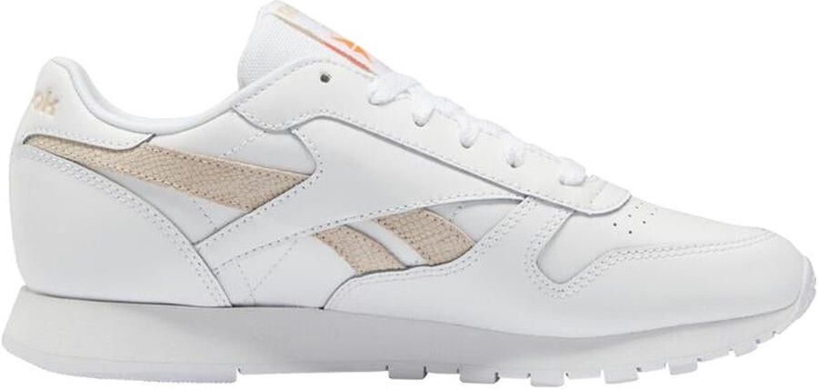 Reebok classic leather schoenen White Aura Orange Ceramic Pink Dames