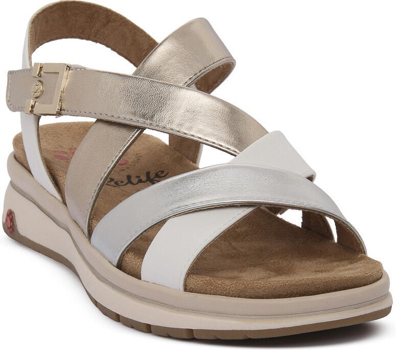 Relife Sandalen met sleehak OFF WHITE