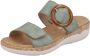 Remonte -Dames groen licht slippers & muiltjes - Thumbnail 7