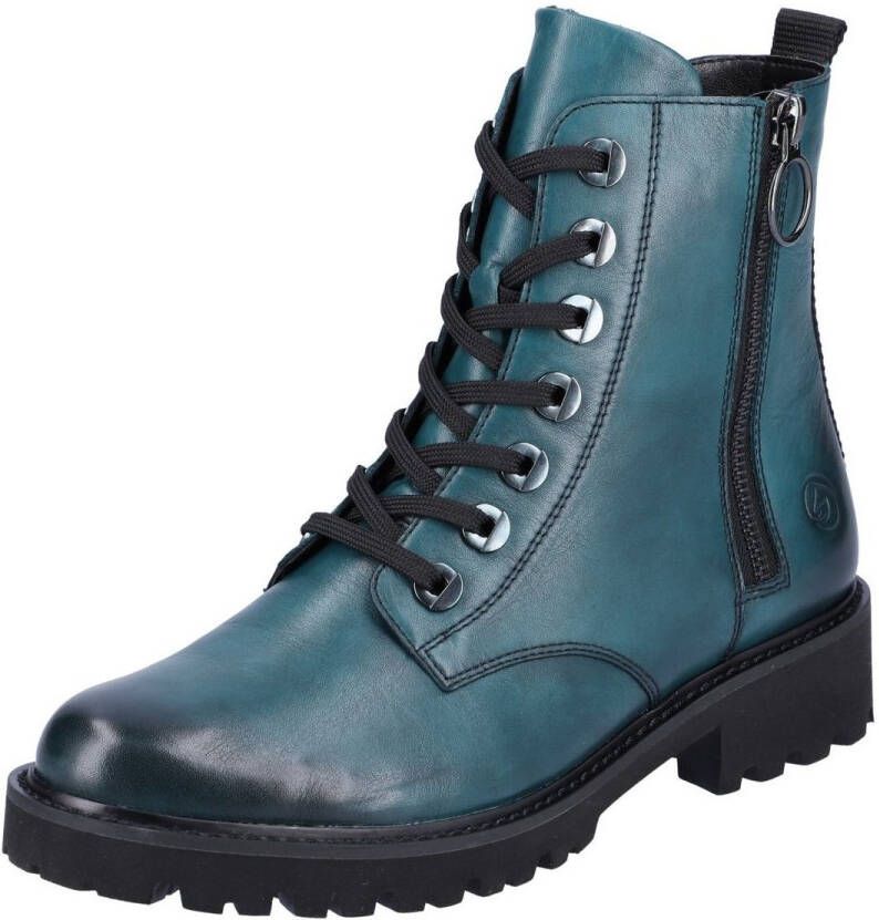 Remonte Veterlaarsjes blokhak laarsjes veterschoenen flats in used look