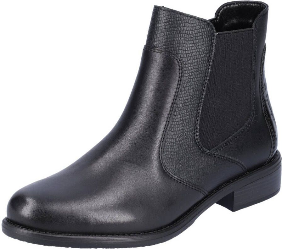 Remonte Chelsea-boots blokhak laarsjes business schoen accenten in reptiel-look - Foto 3
