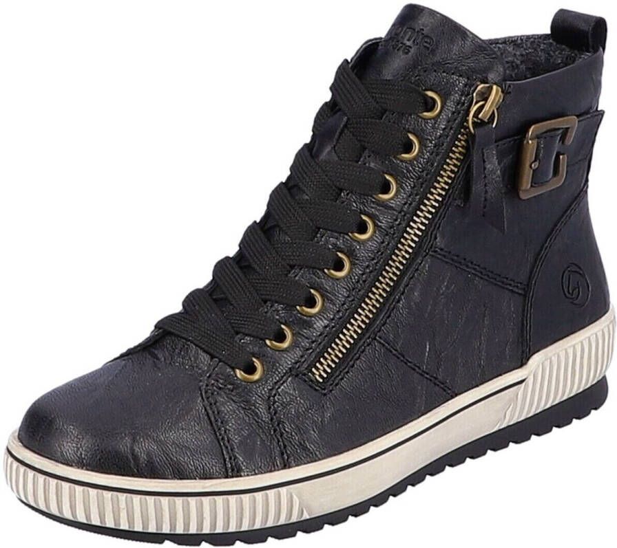 Remonte Plateausneakers vrijetijdsschoen high-top sneaker veterschoen met trendy siergesp