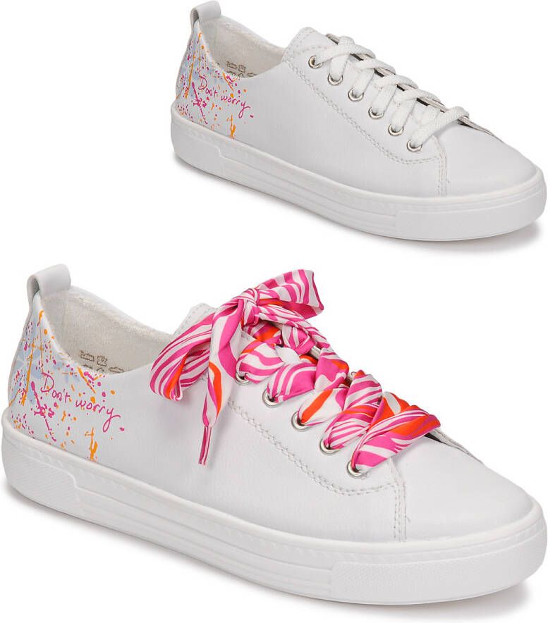 Remonte Sneaker met extra paar veters Wit Pink