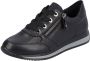 Remonte Zwarte leren sneaker met optiHeren pasvorm Black Dames - Thumbnail 4