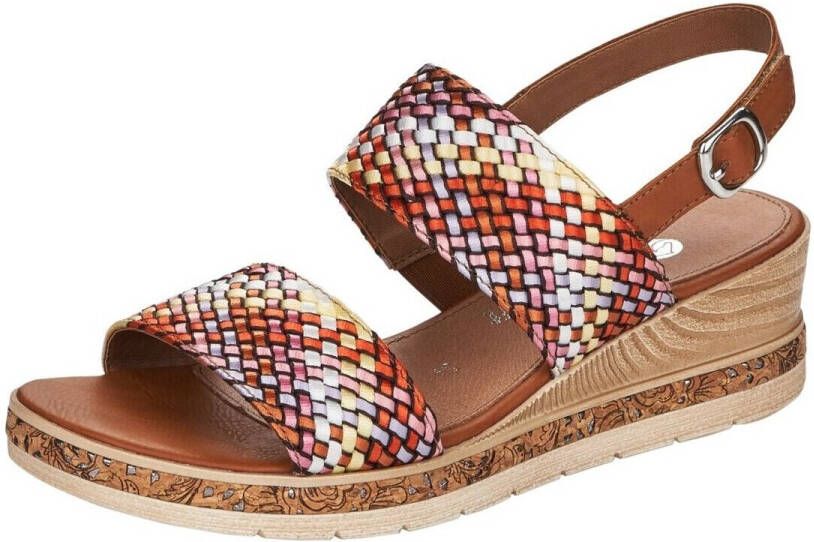 Remonte NU 21% KORTING Sandaaltjes in trendy multi colour vlecht look