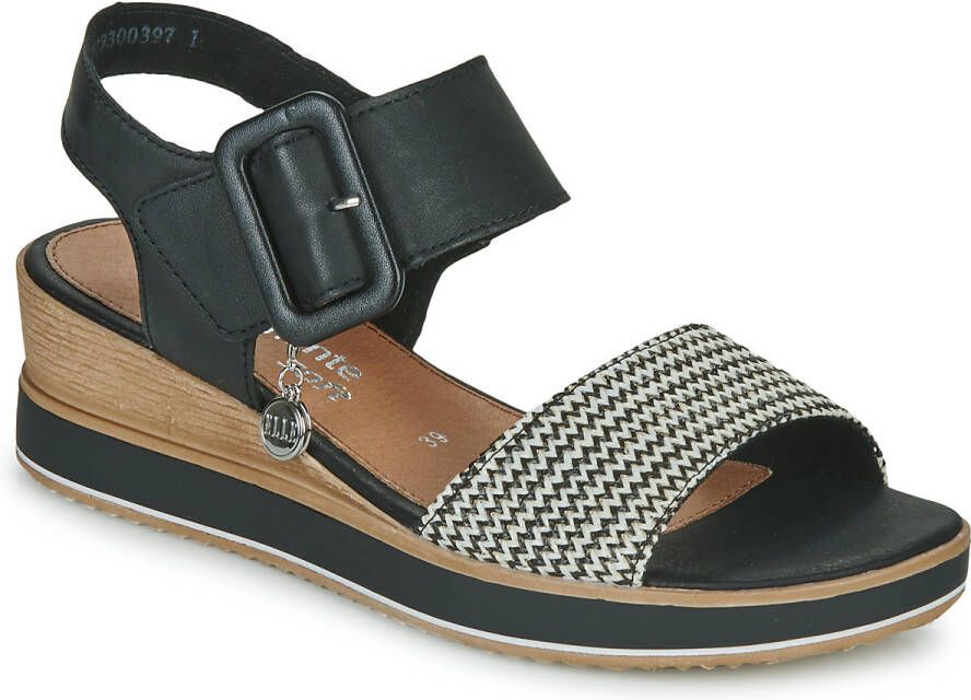 Remonte Sandaaltjes ELLE-Collection zomerschoen sandaal comfortschoen met klittenband onder de siergesp