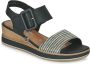 Remonte Sandaaltjes ELLE-Collection zomerschoen sandaal comfortschoen met klittenband onder de siergesp - Thumbnail 4