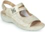 Remonte Dames Sandaal D7647 94 Lichtbeige Metallic - Thumbnail 3