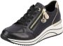 Remonte Stijlvolle Comfort Sneaker met Gouden Accenten Black Dames - Thumbnail 3
