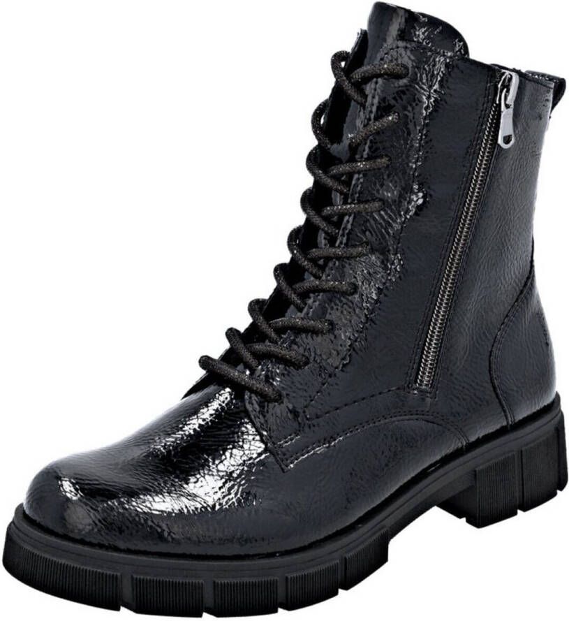 Remonte Veterlaarsjes Veterboots enkellaarsjes profielzool met glitter-veters - Foto 4