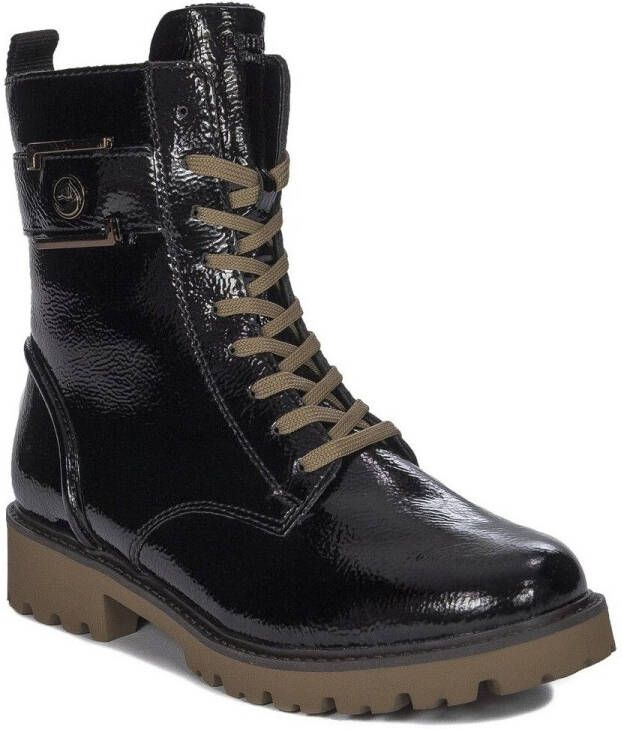 Remonte Veterlaarsjes Elisabeth Hurley-Collection blokhak veterschoen met praktische binnenrits - Foto 2