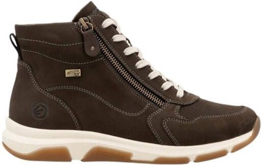 Remonte Sneakers met sleehak high-top sneaker veterschoen vrijetijdsschoen met buitenrits