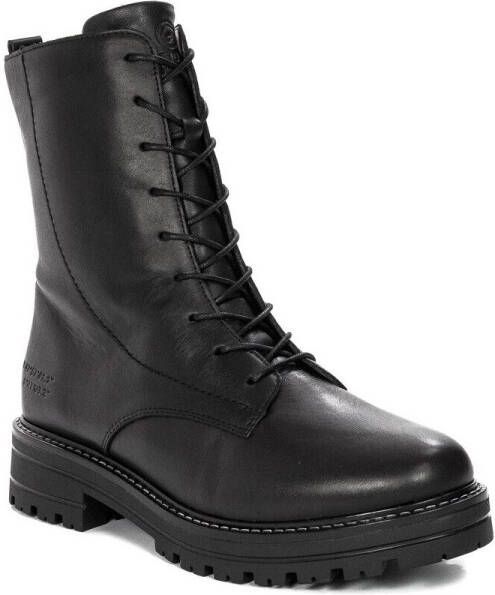 Remonte Veterlaarsjes blokhak veterschoenen chunky boots met contrast-raamstiksels - Foto 3