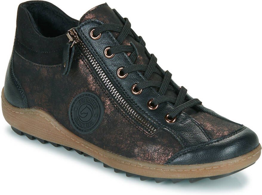 Remonte Veterschoenen flats comfortschoenen laarzen met zijrits