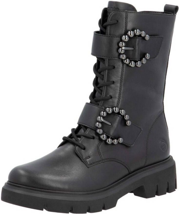 Remonte Veterlaarsjes blokhak herfstmode veterschoenen met binnenrits