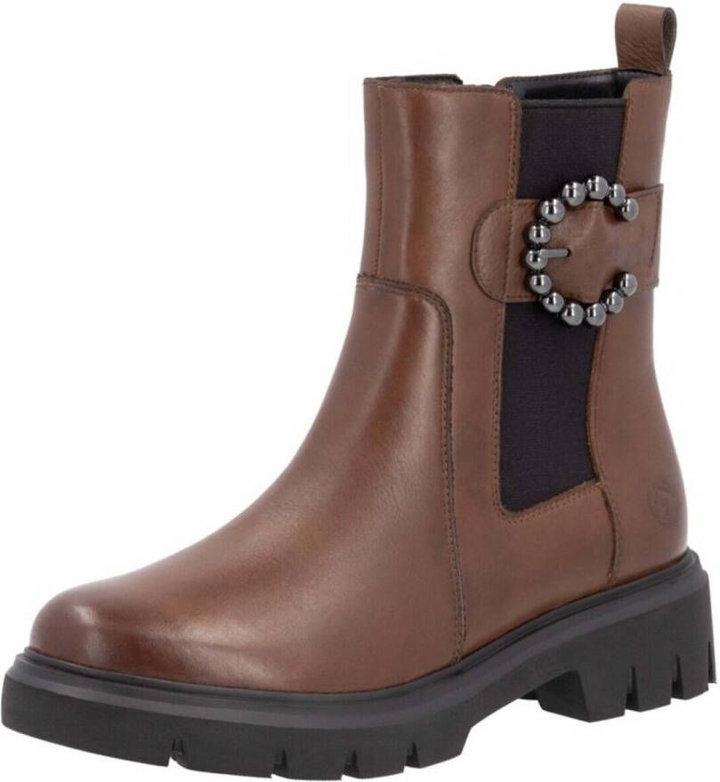 Remonte Chelsea-boots blokhak businessmode enkellaars met mooie decoratieve gesp