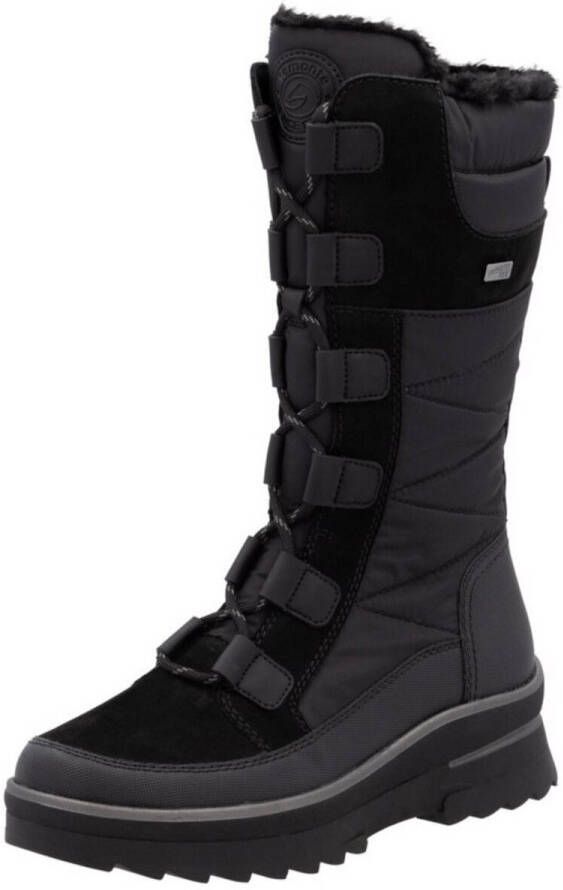 Remonte Winterlaarzen sleehak veterschoenen outdoorschoenen met binnenrits