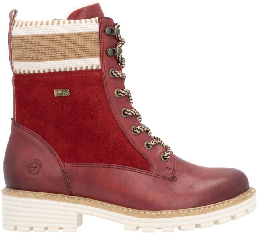Remonte Winterlaarzen Elisabeth Hurley-Collection veterschoenen met waterafstotende tex-membraan