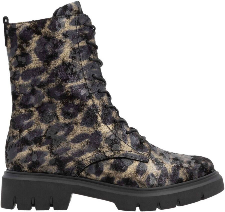 Remonte Metallic Dierenprint Veterschoen Black Dames - Foto 3