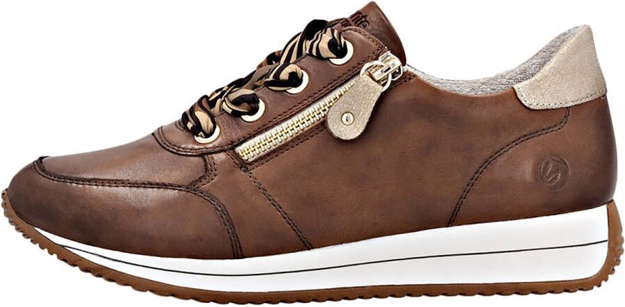 Remonte Sneakers met sleehak Veterschoenen lage schoen vrijetijdsschoen met zijrits