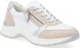 Remonte Comfortabele witte sneaker met beige en zilveren accenten Multicolor Heren - Thumbnail 12