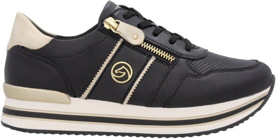 Remonte Plateausneakers vrijetijdsschoen lage schoen veterschoen met zijrits - Foto 6