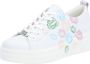 Remonte Leuke witte vegan sneaker met gekleurd mondjes patroon White Dames - Thumbnail 2