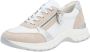 Remonte Comfortabele witte sneaker met beige en zilveren accenten Multicolor Heren - Thumbnail 3
