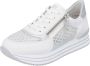 Remonte Plateausneakers vrijetijdsschoen lage schoen veterschoen vegan contrastafwerking - Thumbnail 1